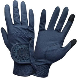 Produktbild von JD Attack Emily Reithandschuhe Damen aus Kunstleder Blau Größe S