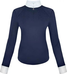 Produktbild von JD Attack Jessy Turnierpolo Damen mit langen Ärmeln Blau XL