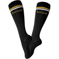 Produktbild von JD Attack Lauren Reitsocken Damen aus Baumwolle Schwarz Gold Größe 35/38