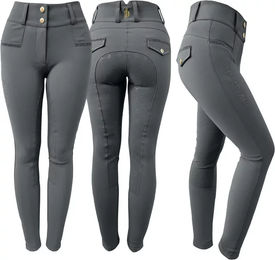 Produktbild von JD ATTACK Reithose Damen Elisse Full Grip Grau XL
