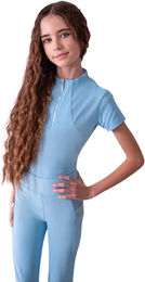 Produktbild von JD Attack Reitshirt Mädchen Catty Blau Nylon Größe 12/14 Jahre