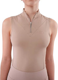 Produktbild von JD Attack Stella Reitshirt für Damen ärmellos aus Nylon in Beige XL