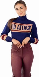 Produktbild von JD ATTACK Zenya Rollkragenpullover Damen Blau aus Polyester