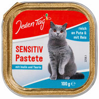 Produktbild von Jeden Tag Feine Pastete Pute und Reis Katzen Nassfutter 100g