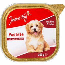 Produktbild von Jeden Tag Hund Feine Pastete Rind und Leber 300g Schale