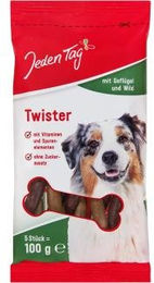Jeden Tag Hund Twister Kausnack Geflügel und Wild für Adult 100g – Bild 1 von 2