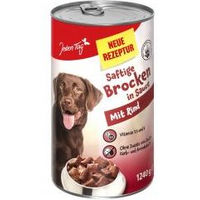 Produktbild von Jeden Tag Hundefutter Adult Saftige Brocken mit Rind in Sauce 1240g