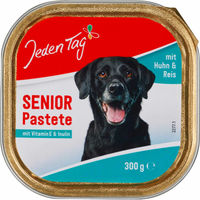 Produktbild von Jeden Tag Hundefutter Pastete Huhn mit Reis für Senior Hunde 300g Schale
