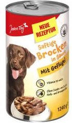 Produktbild von Jeden Tag Hundefutter Saftige Brocken mit Geflügel in Sauce für Adult