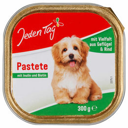 Produktbild von Jeden Tag Hundepaté Geflügel und Rind 300g