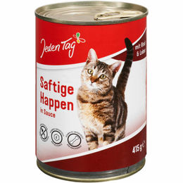 Produktbild von Jeden Tag Katze Saftige Happen Leber Stückchen in Sauce 415g