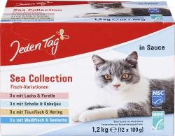 Jeden Tag Katze Sea Collection Fisch-Variationen in Sauce Adult 12x100g - 12 x 85 g – Bild 1 von 2