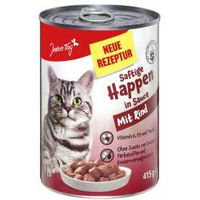 Produktbild von Jeden Tag Katzen Nassfutter Adult Saftige Happen mit Rind in Sauce 420g