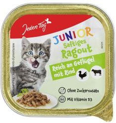 Jeden Tag Katzen Nassfutter Junior Ragout Geflügel und Rind mit Stückchen in Sauce – Bild 1 von 1