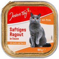 Produktbild von Jeden Tag Katzen Nassfutter Saftiges Ragout Pute in Sauce 100g