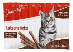 Jeden Tag Katzensticks Lamm und Truthahn 10 x 5 g – Bild 1 von 4