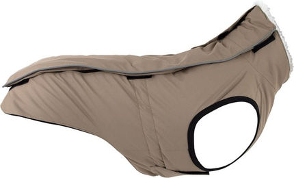 Jeggo Hundemantel Paris Wintermantel aus Fleece wasserdicht Sandal Wood Braun 40 cm – Bild 1 von 2
