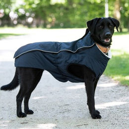 Jeggo Hundemantel Paris Wintermantel Midnight Blue wasserabweisend mit Fleece 38 cm – Bild 1 von 3
