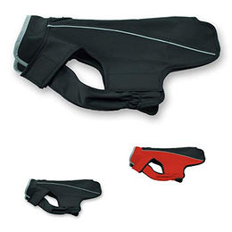 Jeggo Hundemantel Softshell Allwetter Regenmantel mit Fleece-Futter Schwarz XL – Bild 1 von 7