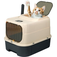 Produktbild von JEOBEST Haubentoilette für Katzen mit Geruchskontrolle, Schublade und Schaufel, Kunststoff, bis 12kg