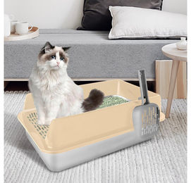 Produktbild von JEOBEST Katzentoilette aus Edelstahl Offene Schalentoilette Grösse L