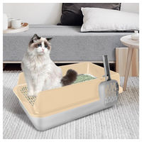Produktbild von JEOBEST Katzentoilette aus Edelstahl Offene Schalentoilette Grösse L