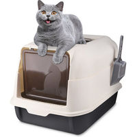 Produktbild von JEOBEST Offene Katzentoilette mit Schaufel für Katzen und Kitten 36 x 51 x 34cm