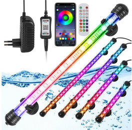Jibenhome RGB LED Aquarium-Beleuchtung mit App-Bluetooth und Fernbedienung für Süßwasser und Salzwasser – Bild 1 von 5