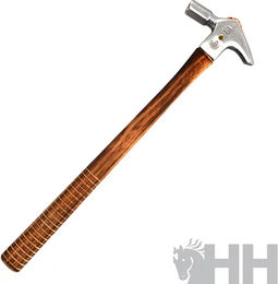 Produktbild von Jim Blurton Hefthammer in Braun und Silber mit Holzgriff