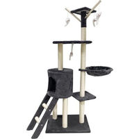 Produktbild von JIPSY Kratzbaum für Katzen in Grau mit Sisal, 138 x 79 x 34 cm