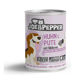 Produktbild von Joe & Pepper Hundefutter Adult Huhn & Pute mit Möhren Stückchen in Sauce Getreidefrei 6x400g