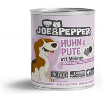 Produktbild von Joe & Pepper Hundefutter Adult Huhn und Pute mit Möhren Stückchen in Sauce getreidefrei 6x800g