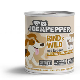 Produktbild von Joe & Pepper Hundefutter Adult Rind & Wild mit Erbsen in Sauce getreidefrei 6x800g