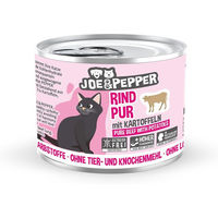 Produktbild von Joe & Pepper Katzenfutter Rind pur mit Kartoffeln getreidefrei für erwachsene Katzen 6x200g