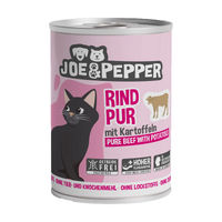 Produktbild von Joe & Pepper Katzenfutter Rind pur mit Kartoffeln getreidefrei für erwachsene Katzen 6x400g