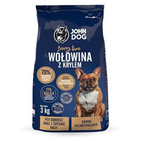 Produktbild von John Dog Berry Line Trockenfutter für Hunde kleine und mittlere Rassen Adult Rind mit Krill getreidefrei 3kg