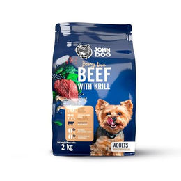 JOHN DOG Berry Line Trockenfutter für Hunde Mini bis Klein Rind mit Krill Getreidefrei 2kg – Bild 1 von 7