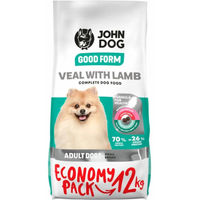 Produktbild von JOHN DOG Good Form Adult Mini Trockenfutter für kleine Hunde mit Kalb und Lamm glutenfrei 12 kg