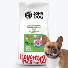 JOHN DOG Good Form Trockenfutter für Hunde mit Schwein und Rind für kleine Rassen 12kg – Bild 1 von 1