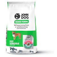 Produktbild von JOHN DOG Good Form Trockenfutter für kleine Hunde Adult Schwein mit Rind glutenfrei 3kg