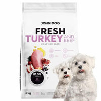 Produktbild von JOHN DOG Premium Trockenfutter Adult mit Pute und Rind getreidefrei und hypoallergen 3kg