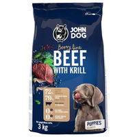 Produktbild von John Dog Puppy Trockenfutter Rind mit Krill für Welpen mittlerer und großer Rassen 3kg