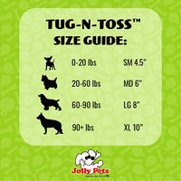 Produktbild von Jolly Pets Hundespielzeug Tug-n-Toss Ball Blau Größe M - 15 cm
