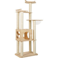 Produktbild von JooTech Kratzbaum aus Holz mit 5 Ebenen und Aussichtsplattform 164,5 cm hoch