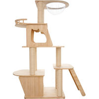 Produktbild von JooTech Kratzbaum aus Massivholz mit 5 Ebenen und Aussichtsplattform für Katzen 104 cm hoch
