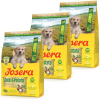 Produktbild von Josera A/S Junior Hundefutter Ente und Muschel Getreidefrei für Welpen 3 x 3 kg