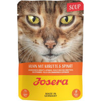 Produktbild von Josera Cat Soup Huhn mit Karotte und Spinat für Katzen Adult 16 x 70 g - 16 x 70 g
