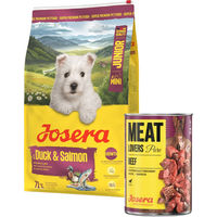 Produktbild von Josera Duck and Salmon Junior Mini Trockenfutter für kleine Hunde Welpen Ente und Lachs 10,8 kg