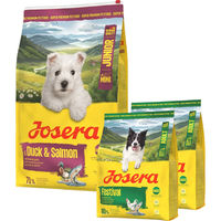 Produktbild von Josera Duck and Salmon Junior Mini Trockenfutter für kleine Hundewelpen mit Ente und Lachs 11,8 kg