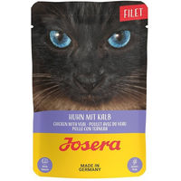 Produktbild von Josera Filet Huhn mit Kalb Katzenfutter 16x70g